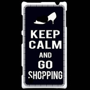 Coque Nokia Lumia 720 Keep Calm Go Shopping Noir