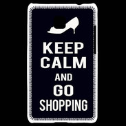 Coque LG Optimus L3 II Keep Calm Go Shopping Noir