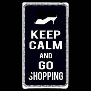 Coque LG Optimus L7 Keep Calm Go Shopping Noir