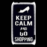 Coque Sony Xperia Typo Keep Calm Go Shopping Noir
