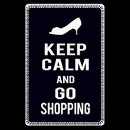 Etui carte bancaire Keep Calm Go Shopping Noir