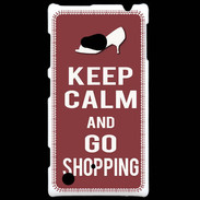 Coque Nokia Lumia 720 Keep Calm Go Shopping Brique