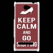 Coque HTC Windows Phone 8S Keep Calm Go Shopping Brique
