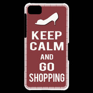 Coque Blackberry Z10 Keep Calm Go Shopping Brique