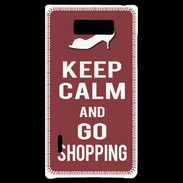 Coque LG Optimus L7 Keep Calm Go Shopping Brique