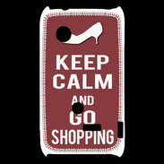 Coque Sony Xperia Typo Keep Calm Go Shopping Brique