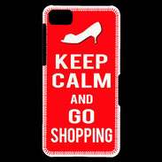 Coque Blackberry Z10 Keep Calm Go Shopping Rouge