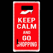 Coque LG Optimus L7 Keep Calm Go Shopping Rouge