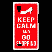 Coque LG Optimus L9 Keep Calm Go Shopping Rouge