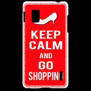 Coque LG Optimus G Keep Calm Go Shopping Rouge