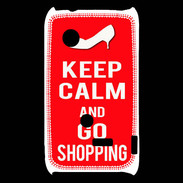 Coque Sony Xperia Typo Keep Calm Go Shopping Rouge