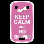 Coque Blackberry Bold 9900 Keep Calm Go Shopping Rose