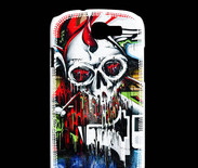 Coque Samsung Galaxy Express Tête de mort Graffiti couleur