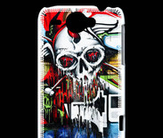 Coque HTC Wildfire G8 Tête de mort Graffiti couleur