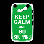 Coque Blackberry Curve 9320 Keep Calm Go Shopping Vert
