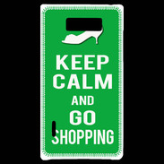 Coque LG Optimus L7 Keep Calm Go Shopping Vert