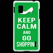 Coque LG Optimus G Keep Calm Go Shopping Vert