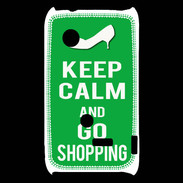 Coque Sony Xperia Typo Keep Calm Go Shopping Vert