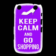 Coque Blackberry Curve 9320 Keep Calm Go Shopping Violet