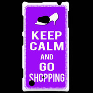 Coque Nokia Lumia 720 Keep Calm Go Shopping Violet