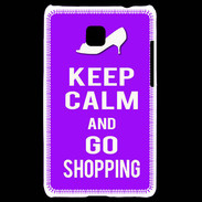 Coque LG Optimus L3 II Keep Calm Go Shopping Violet