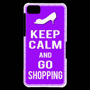 Coque Blackberry Z10 Keep Calm Go Shopping Violet