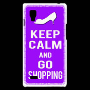 Coque LG Optimus L9 Keep Calm Go Shopping Violet