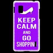Coque LG Optimus G Keep Calm Go Shopping Violet