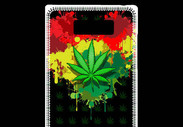 Coque LG Optimus L7 Feuille de cannabis et cœur Rasta