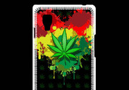 Coque LG Optimus L9 Feuille de cannabis et cœur Rasta
