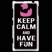 Coque Nokia Lumia 720 Keep Calm Have fun Noir