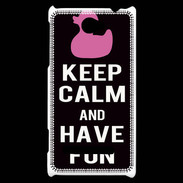 Coque HTC Windows Phone 8S Keep Calm Have fun Noir