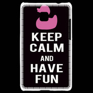Coque LG Optimus L3 II Keep Calm Have fun Noir