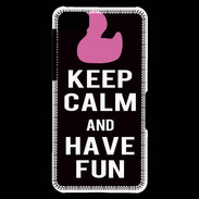 Coque Blackberry Z10 Keep Calm Have fun Noir