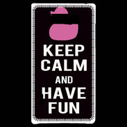 Coque LG Optimus L7 Keep Calm Have fun Noir