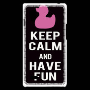Coque LG Optimus L9 Keep Calm Have fun Noir