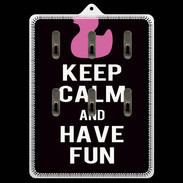 Porte clés Keep Calm Have fun Noir
