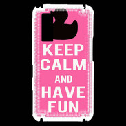 Coque Samsung Player One Keep Calm Have fun Rose