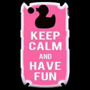 Coque Blackberry 8520 Keep Calm Have fun Rose