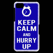 Coque Blackberry Z10 Keep Calm Hurry up Bleu