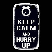 Coque Blackberry Curve 9320 Keep Calm Hurry up Noir