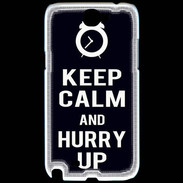 Coque Samsung Galaxy Note 2 Keep Calm Hurry up Noir