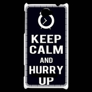 Coque HTC Windows Phone 8S Keep Calm Hurry up Noir