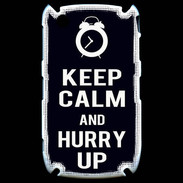 Coque Blackberry 8520 Keep Calm Hurry up Noir