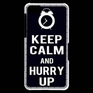 Coque Blackberry Z10 Keep Calm Hurry up Noir