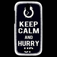 Coque HTC One SV Keep Calm Hurry up Noir