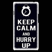 Coque LG Optimus L9 Keep Calm Hurry up Noir