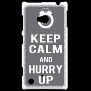 Coque Nokia Lumia 720 Keep Calm Hurry up Gris