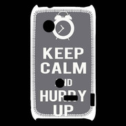 Coque Sony Xperia Typo Keep Calm Hurry up Gris