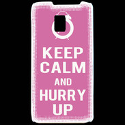 Coque LG P990 Keep Calm Hurry up Rose